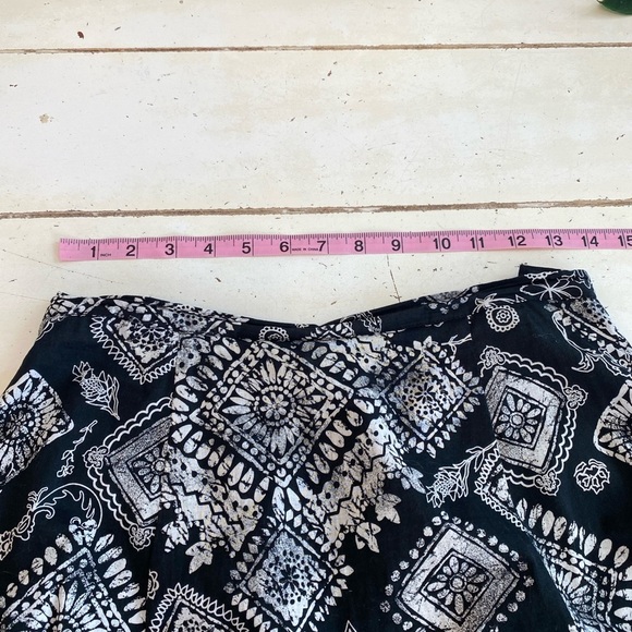 COLDWATER CREEK Floral Boho Midi Skirt Sz PS (6-8) Black White Paisley Lined NWT - Picture 3 of 8